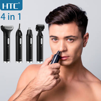 Htc 4 In 1 Man & Women Rechargeable Beard Trimmer Nose&Ear Trimmer Eyebrow Trimmer Electric Shaver Mustache Trimmer Body Groomer