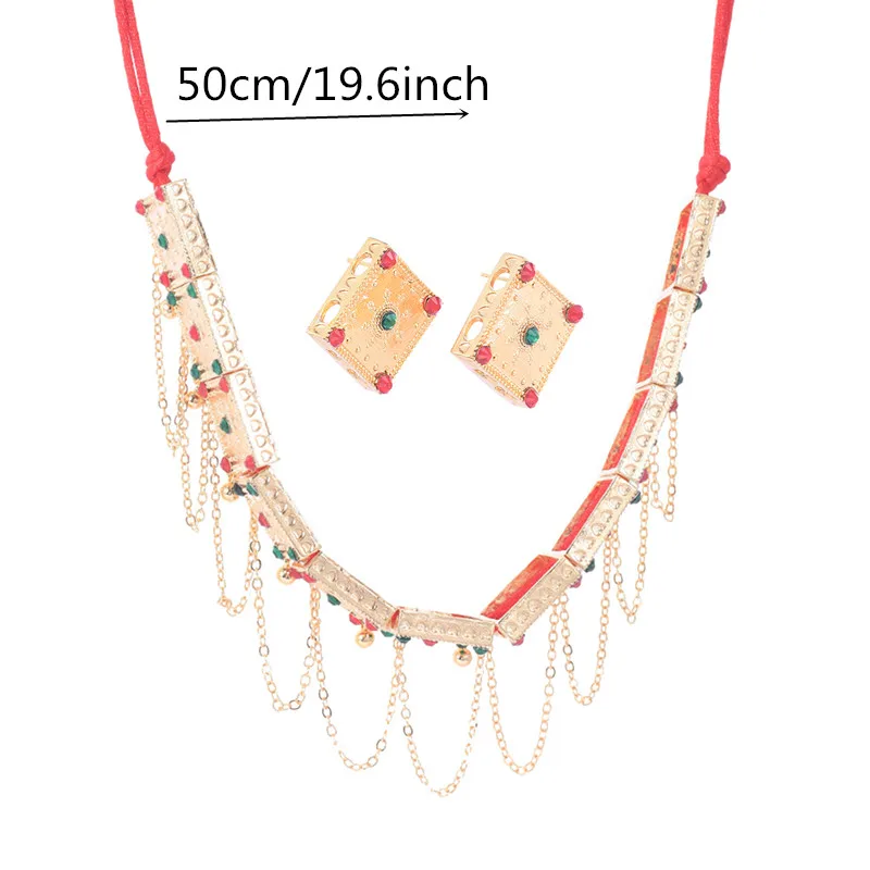 Ethiopian Chokers Saudi Arabia Dubai Jewelry for Women Habesha Necklace Earrings Rope African Wedding Eritrean Gift