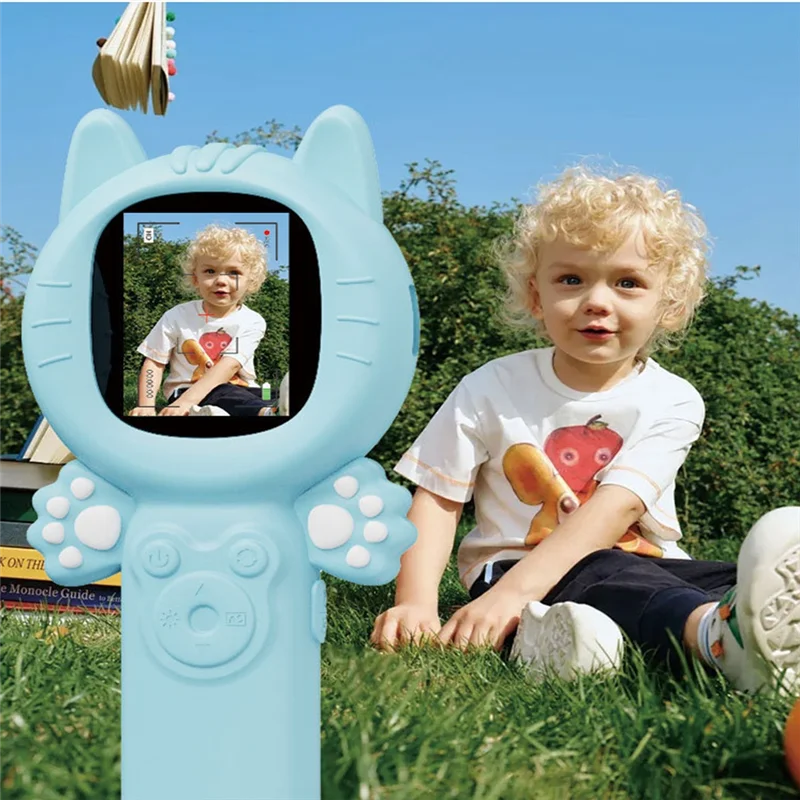 

B34B-Children Microscope Camera 500X Handheld Microscope 2 MP Camera With 8 Leds Blue