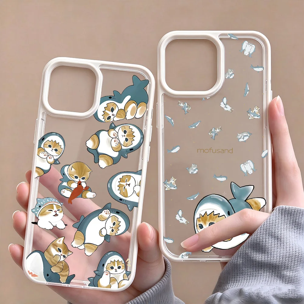 Cute M-mofusands Cat Advanced Acrylic Phone Case For iPhone 18 17 Air 16 E 15 14 13 12 11 Pro Max Plus Shockproof Simple Cover