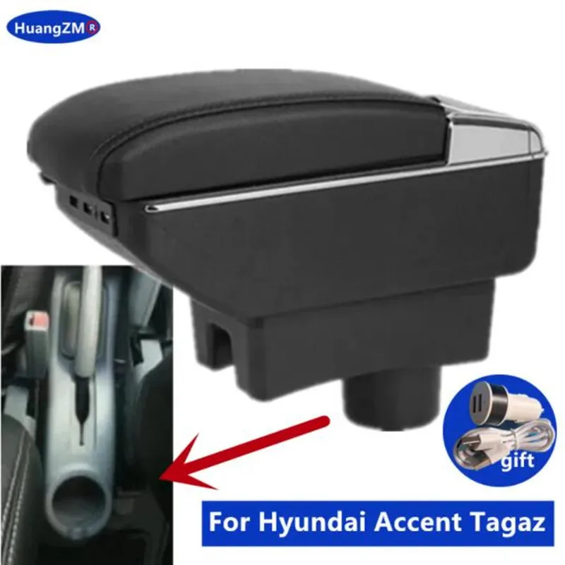 Für Hyundai Accent Tagaz Armlehne box Für Hyundai Accent Auto Armlehne Lagerung Box Innen Gewidmet Retrofit Auto Zubehör