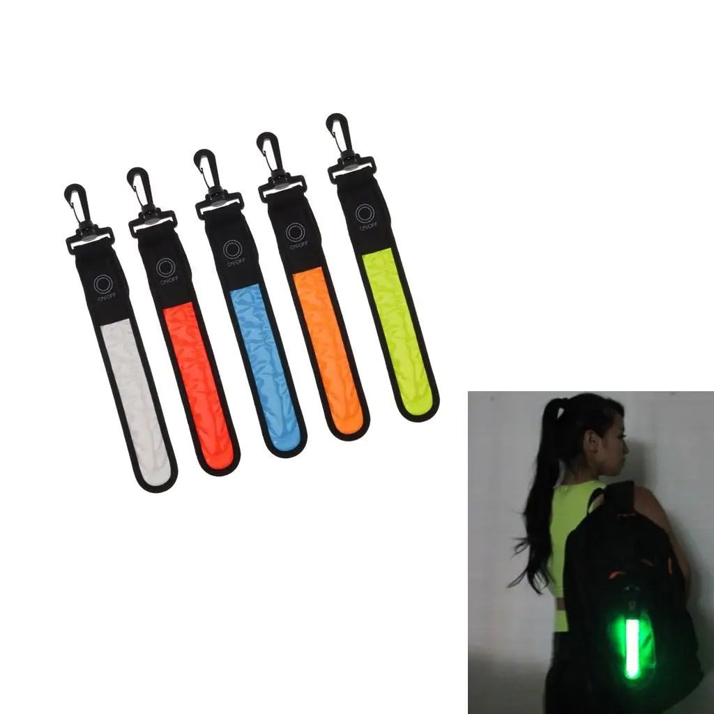 حقيبة ظهر LED معلقة عاكسة وحزام مرئي لحقيبة الطلاب #4