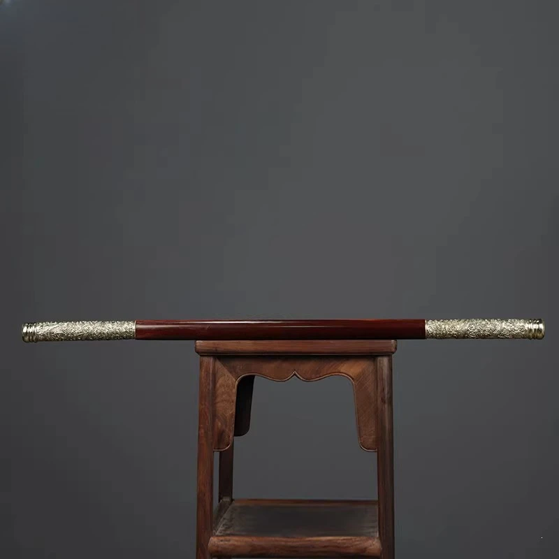 

Golden hoop stick windfall ornament red sandalwood carving home living room retro handicrafts