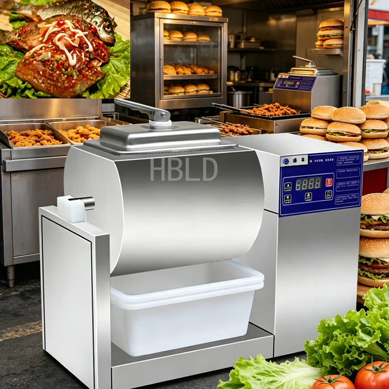 Stainless Steel Meat Drum Vacuum Marinating Machine Commercial Fish Chicken Marinator for Restaurant Kitchen