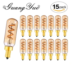 Tubular Retro Night Bulb E14 E12 220V 110V Dimmable 3W 2200K Soft Filament Living Room Table Light Chandelier Replaceable Bulbs