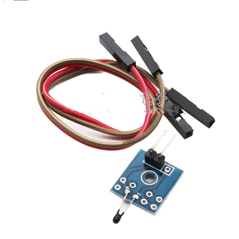 Temperature Sensor with Small Board, Including PCB , 2 20cm Long DuPont Wires and Thermistor