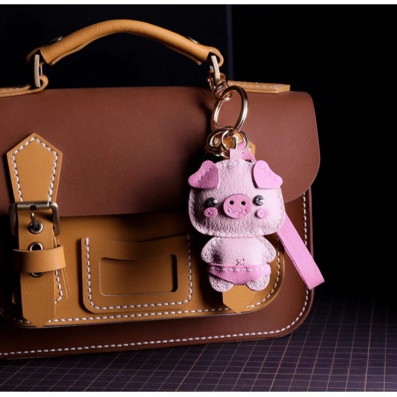 

Porket Pendant, French Sheepskin Bag Pendant Phone Pendant Bag, Pure Handmade Genuine Leather Keychain.