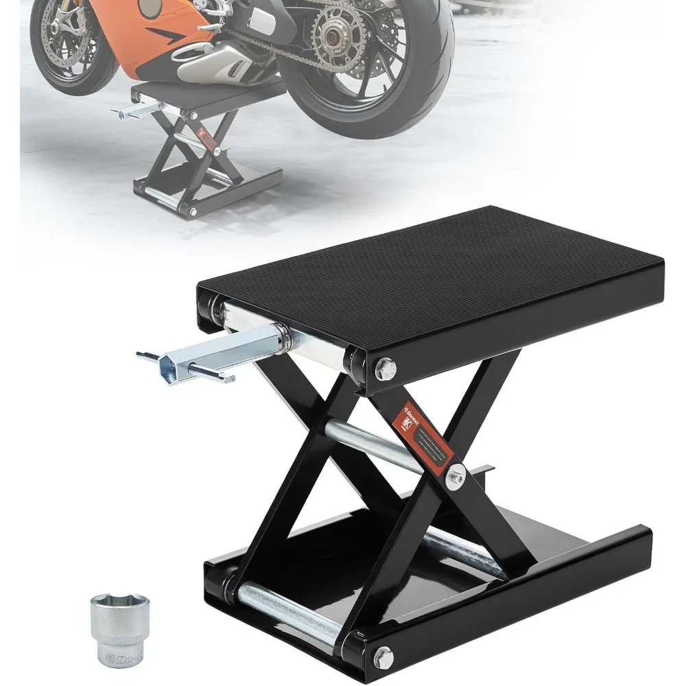 

Ножничный домкрат для подъема мотоцикла 1200 фунтов, широкая подъемная подставка для велосипедов, квадроциклов, ремонта гаража