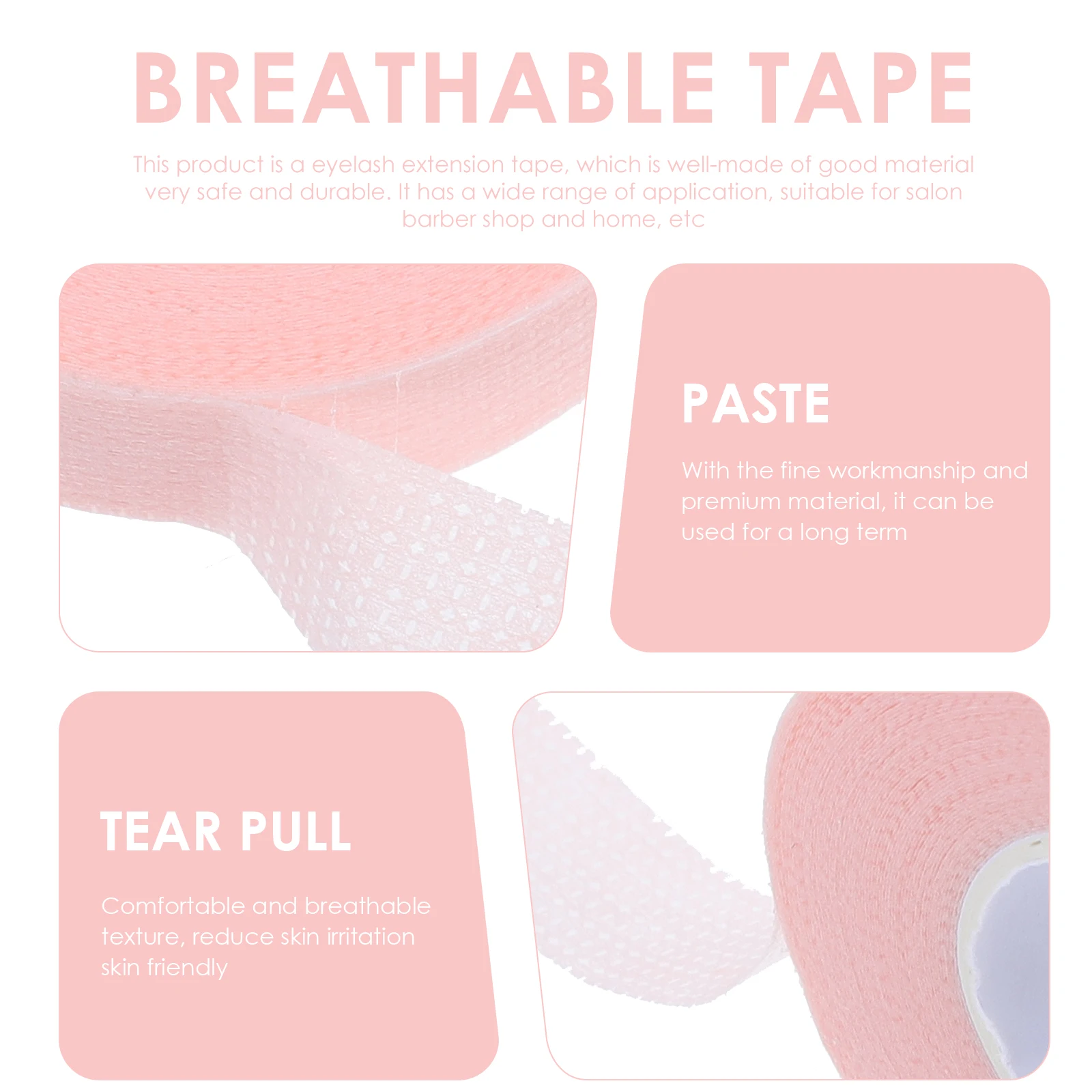 

6 Rolls Eyelash Extension Tape Non woven Fabric Protective Tapes for Makeup Skin Friendly Safe Long Term Use