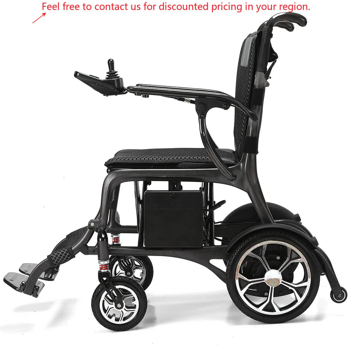 Ultra Light 12.5kg Folding Portable Easy To Operation Carbon Fiber Electric Wheelchair All Terrain Outdoor Disabled Wheelchair