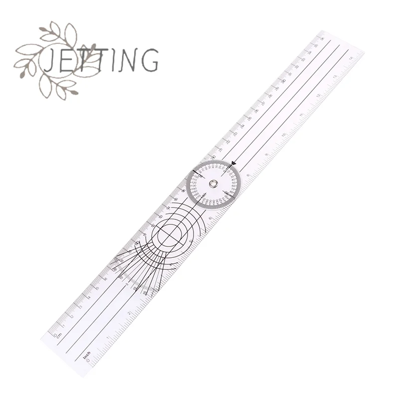 Hot 1PC 360 Gradi 0-140mm Goniometro Angolo Medico Angolo Spinale Righello Inclinometro Righello Goniometro Angolo Finder Strumento di Misura