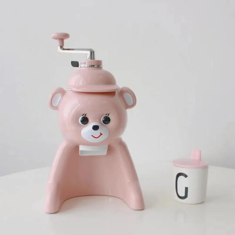 Bear Ice Shaver Manual Shake Ice Crusher Children's Household Ice Crushing Smoothie Cartoon Continuous Ice Machine