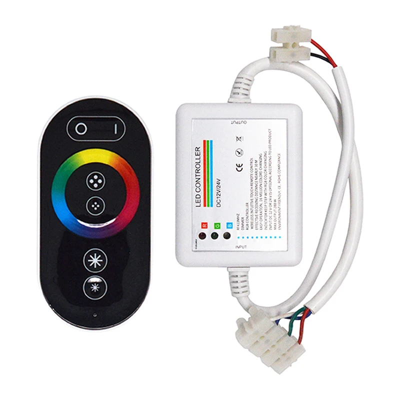 

AP-005RF Aipin LED RGB Strip Controller 18A DC12-24V 342W RF Wireless TouchRemote Control Dimmer LED 5050 Light Strip Controller