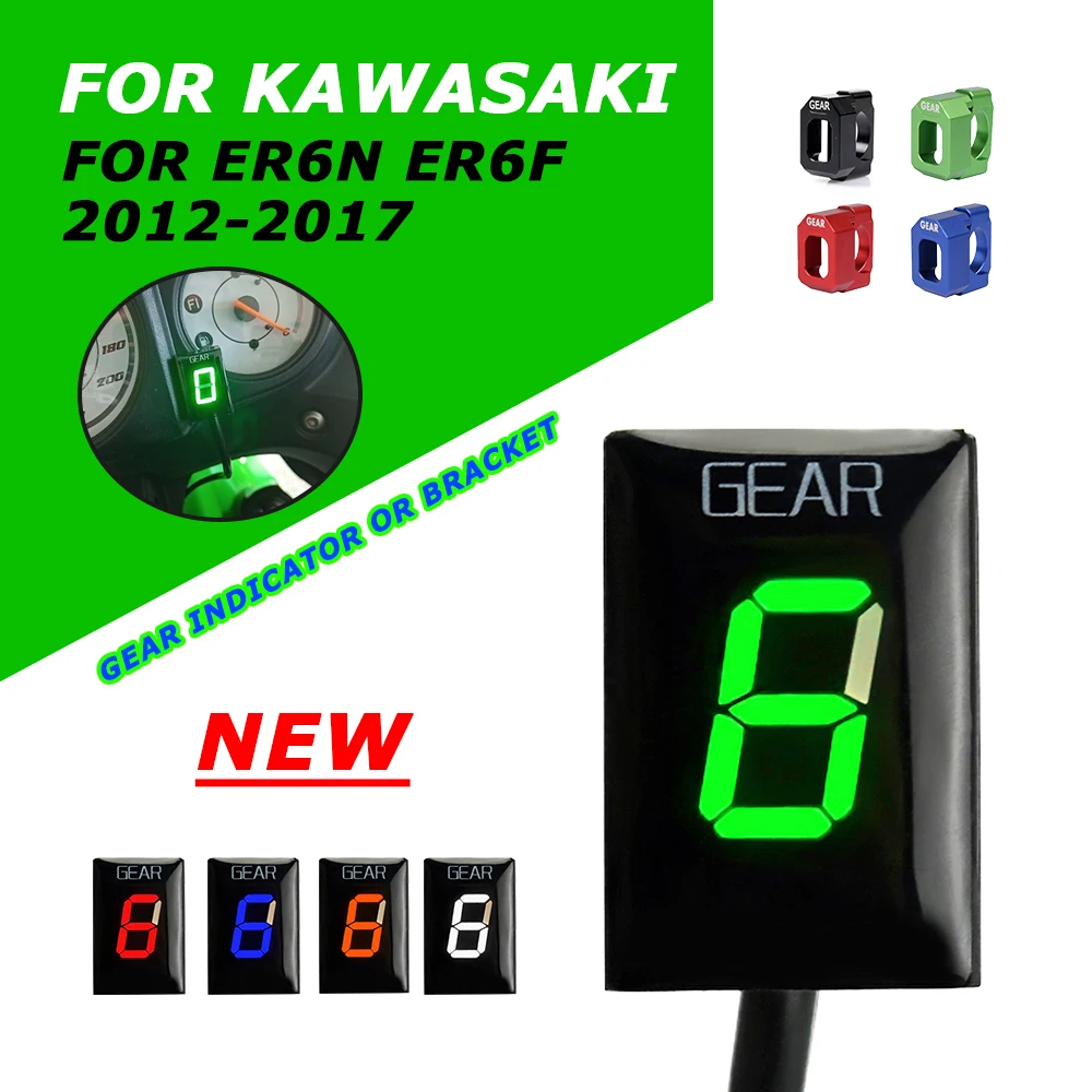 For Kawasaki ER6N ER6F ER 6N 6F ER 6 N F 2017 Motorcycle Accessories Gear Indicator Gear Counter Display Speed Report Indicator