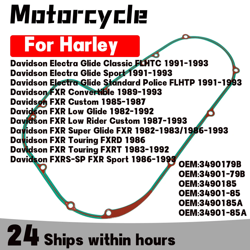 Stator Generator Cover Gasket for Harley Davidson Electra Glide Classic FLHTC FXR Convertible Low Rider Custom OEM:3490179B