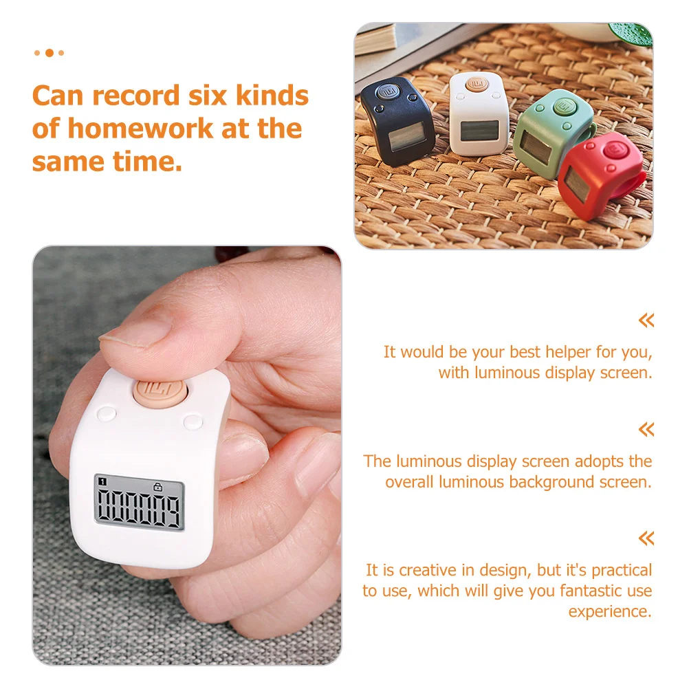 

Rechargeable Finger Counter Digital Tally Clicker Electronic Handheld Counter For People Vehicle Counting Silent Portable