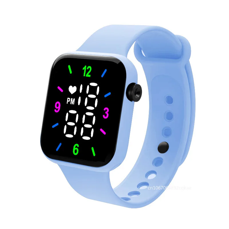 2024 LED Digital Watch for Kids Boys Sports Waterproof Watches Girls Silicone Digital Watch Casual Childrens Electronic Reloj