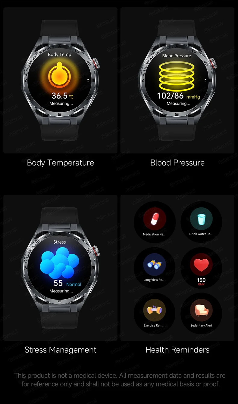 ECG Smartwatch für Herren, Bluetooth-Anruf, Fitness-Tracker, Blutdruckmessung, BO2, Schlafüberwachung, Gesundheits-Smartwatch, Sport, für Android und iOS – Detail 24