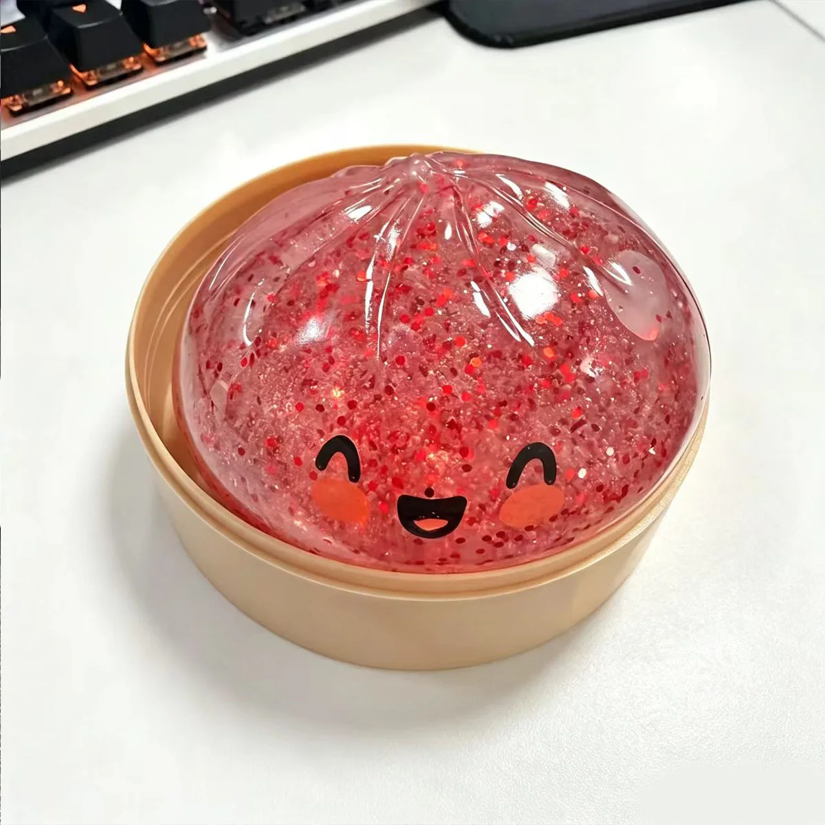 Dumpling Pressure Giant Dumpling Bun gift, Slow Rising Glitter Dumpling Stress Ball, Stress Relief Fidget gift for Home Office