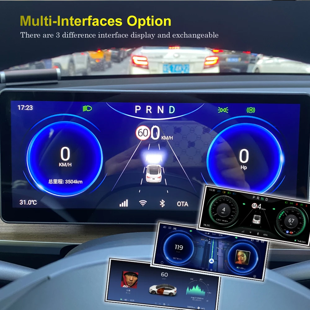 10.25‘’ Dashboard  Andriod Display Information Panel  For Tesla Model Y 3 Support 4G SIM Card  4G ROM 64RAM Wifi OTA SATONIC