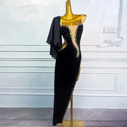 Belly Dancing Competition Dresses Women Luxury Senior AB Stones Velvet Dress Dancer Performance Costume Oriental Dance Clothing