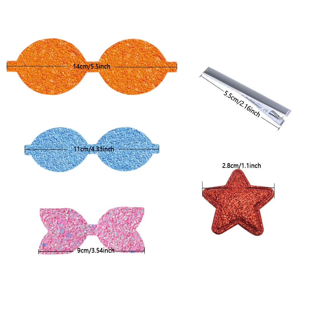 Accessori per capelli per bambini, artigianato con Glitter grosso, accessori per fiocchi per capelli fai da te, decorazione per regali per feste di