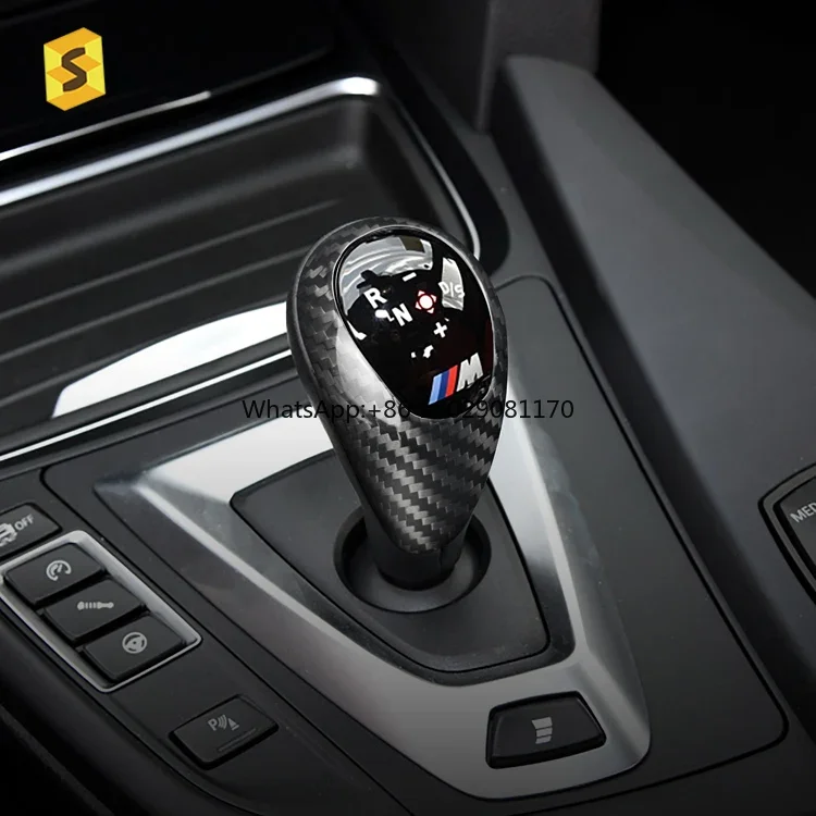 

N-BM-027 Car Interior Accsori Carbon Fiber Gear Shift Knob Cover For BMW M2 F87 M3 F80 M4 f82 M5 f83 F06 F12 F13 X5M F85