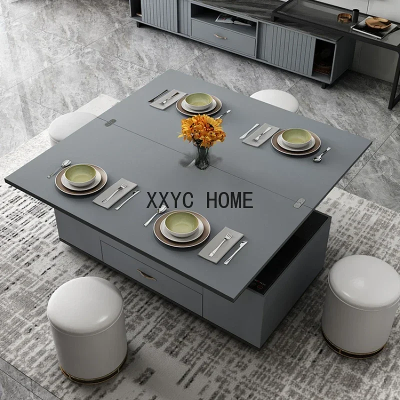 

Чайный столик HJ Stone Plate со встроенным чайным набором, современный стол для комбуча-баров и гостиных