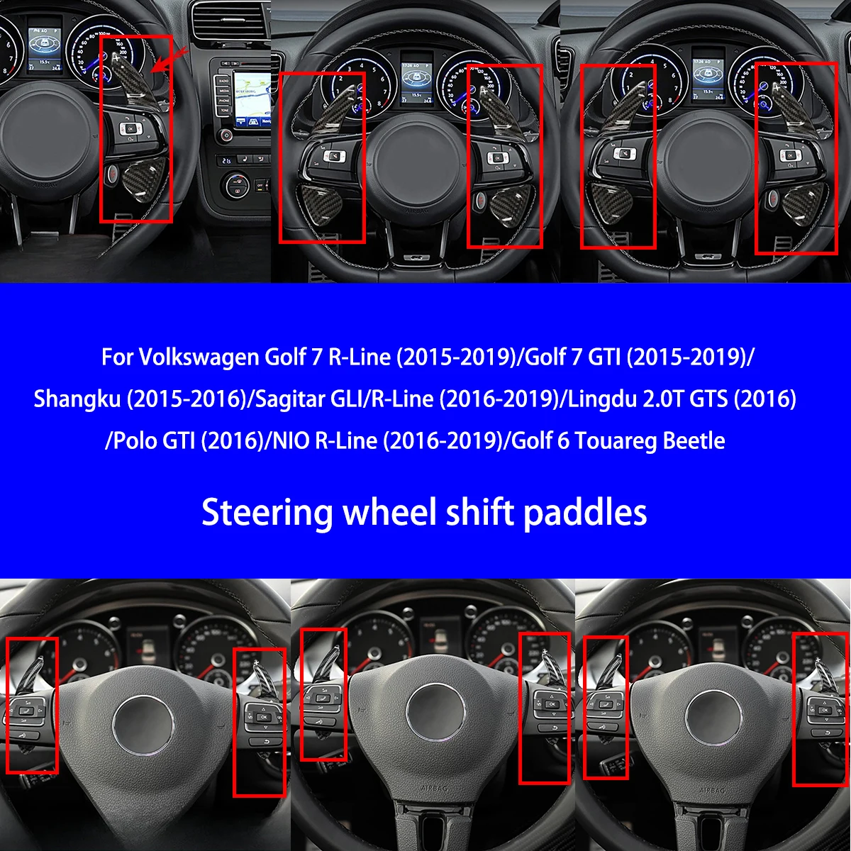 

Для Volkswagen Golf 7 R-Line/7 GTI/Shangku/Sagitar/Lingdu/Weilan/Golf 6 Touareg Beetle сухое украшение весла переключения передач из углеродного волокна