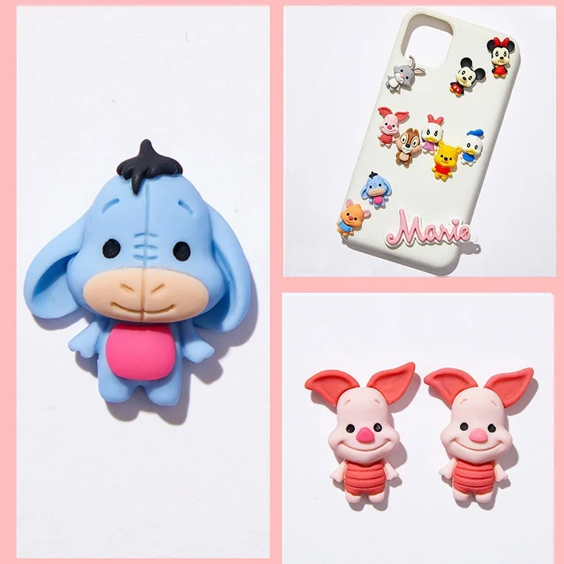 5 قطع من مجوهرات الراتنج على شكل دمية كرتونية إكسسوارات صغيرة يمكنك صنعها بنفسك حافظة هاتف محمول ممتعة للأطفال مصنوعة من مادة دبوس الشعر مشبك حذاء وات