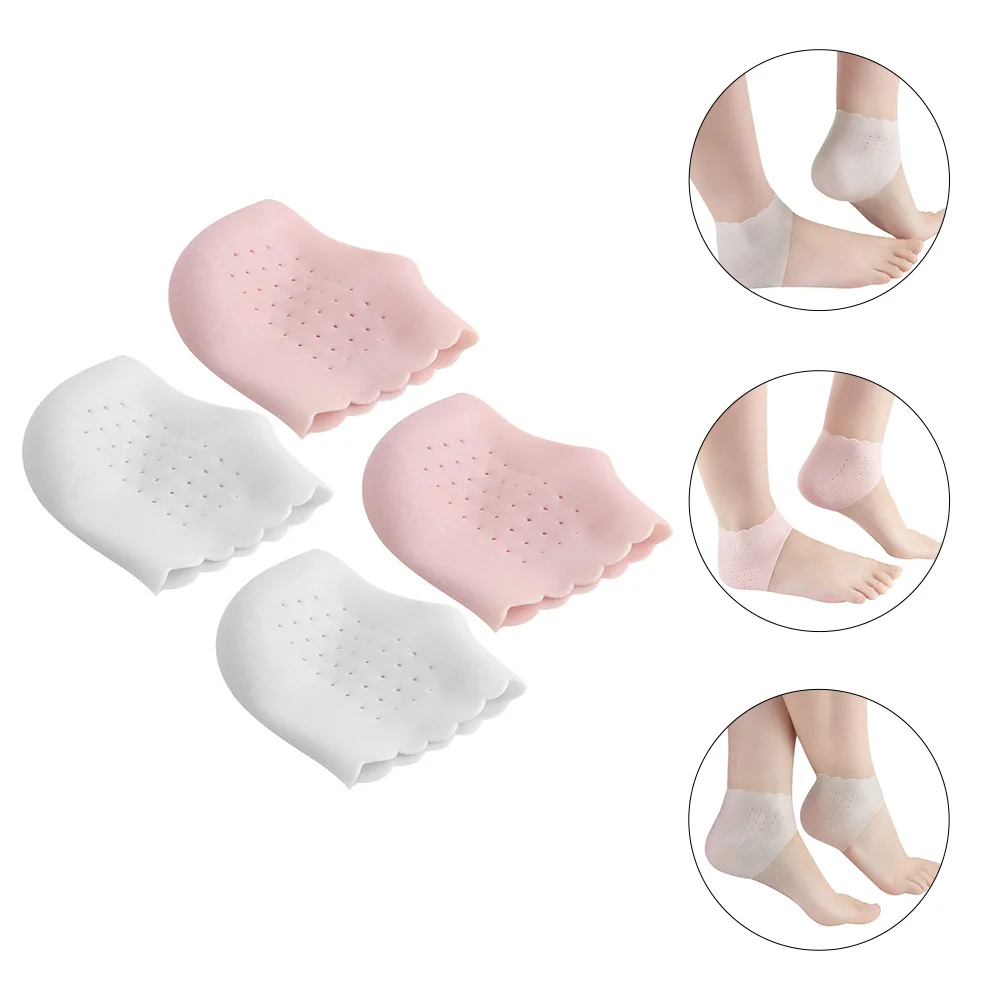 

2 Pairs Spa Heel Protectors Premium SEBS Material Stable Aging Heat Resistant High Elasticity Non Deformable Compressed