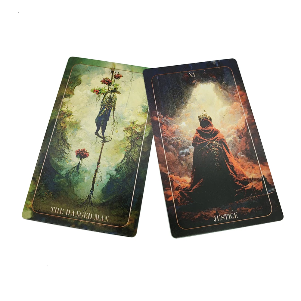 12x7CM Delusion Artificial Intelligence Tarot Deck Unique Cards with Guide Book,78 Original Cards for Beginners and Experts