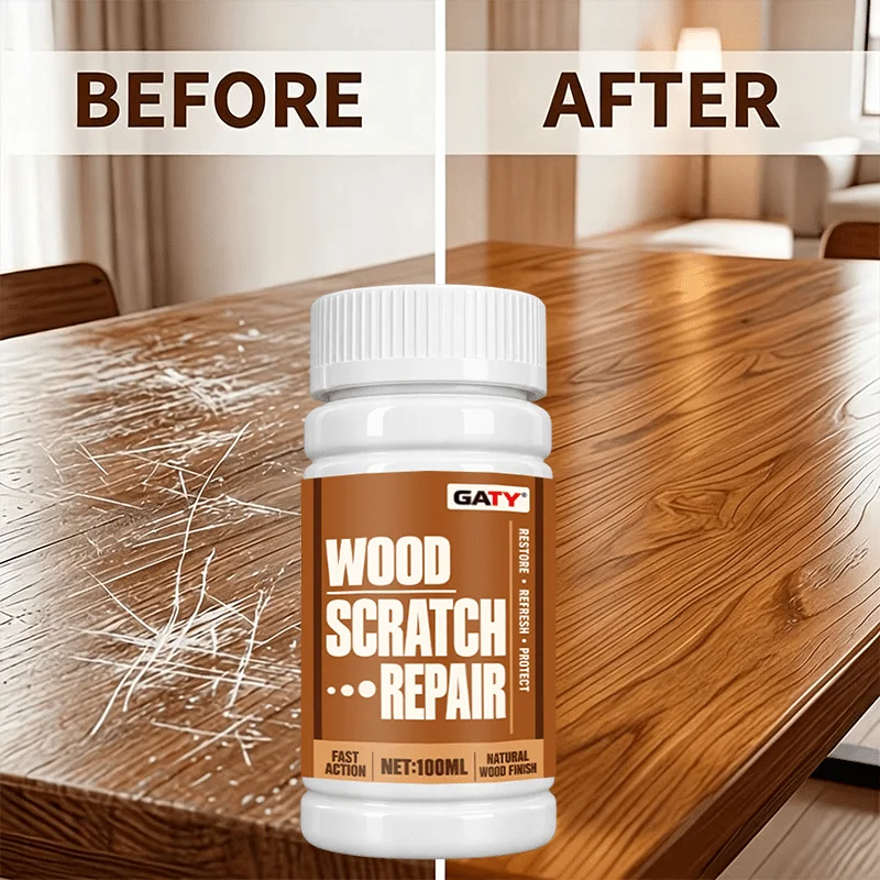 Wood Furniture Repair Wax — Fixes Scratches on Hardwood Floors & Wood Furniture; Restores Shine, Protects from Drying and Aging.