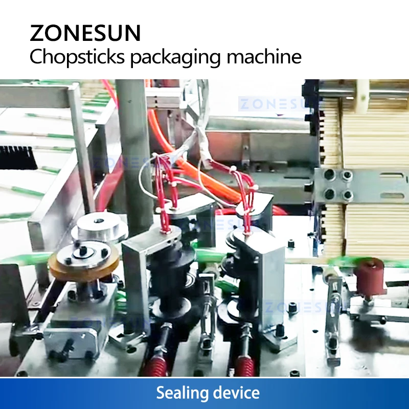 Zonesun ZS-KZ35 Macchina avvolgitrice a flusso orizzontale ad alta velocità completamente automatica per l'imballaggio di bacchette usa e getta
