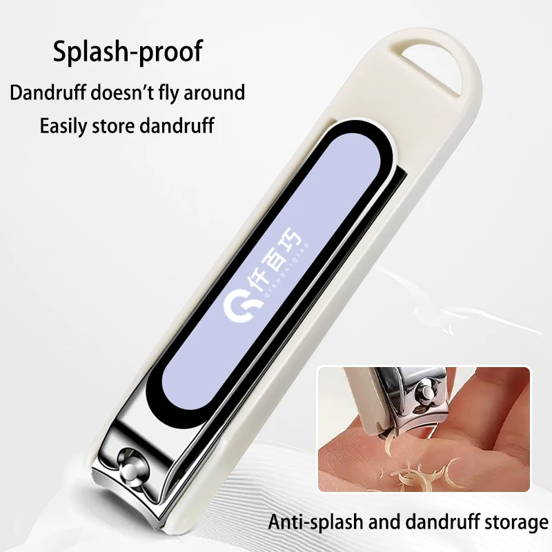 Conjunto de cortador de unhas de 9 peças, anti-respingo, conjunto de estojo portátil, armazenamento portátil, ferramentas de cortador de unhas de aço inoxidável para mulheres