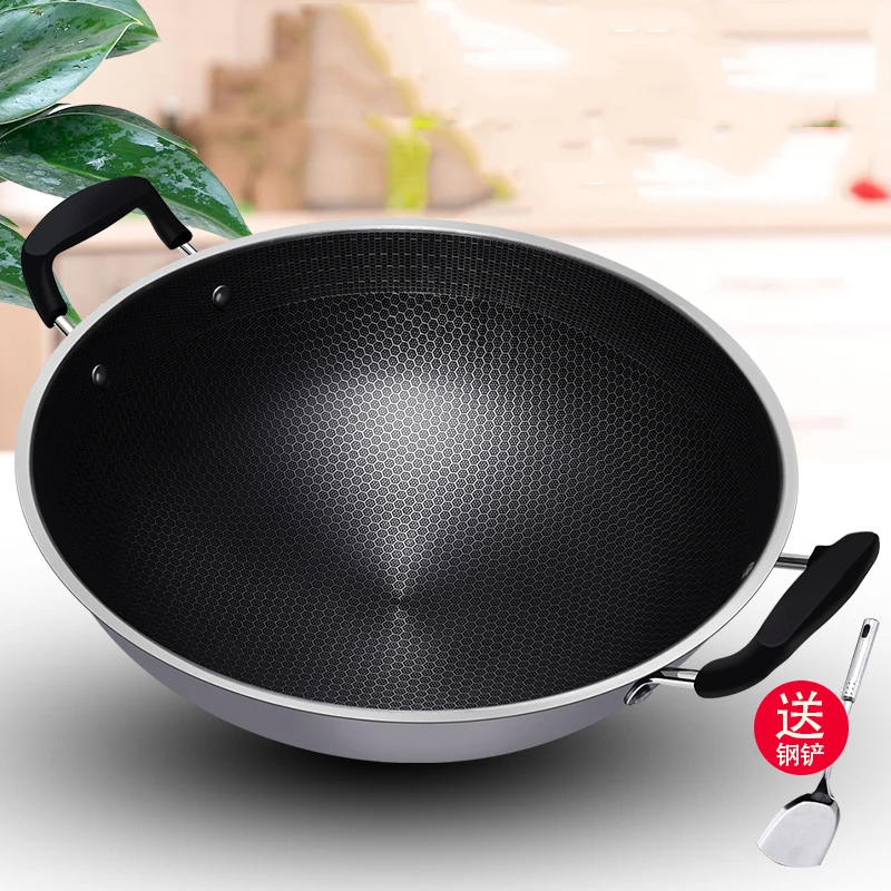 Cooking Non Stick Wok Pan Cast Iron Gourmet Traditional Kitchen Wok Pan Chinese Gas Burner Wok Vitroceramica Cookware ZGF5OC