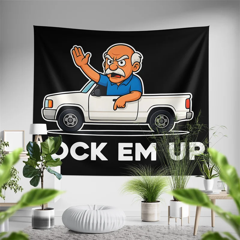 Aertemisi Funny Lock EM UP Private Property Tapestry Wall Hanging Art for Bedroom Living Room College Dorm Party Backdrop