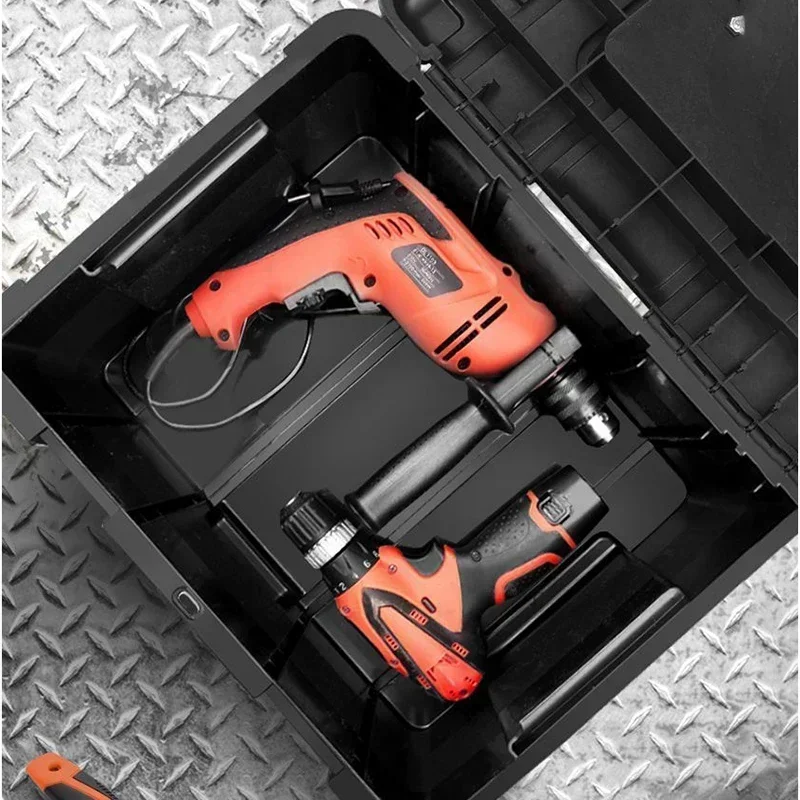 Large Shockproof Tool Box Waterproof Hard Case Garage Storage Tool Chest Organizer Vehicle-mounted Household Use Tools Packaging