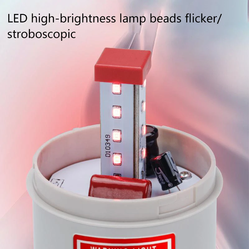 LTE-2071J small sound and light alarm, 220V, 24V, 12V rotating warning light, flashing alarm light