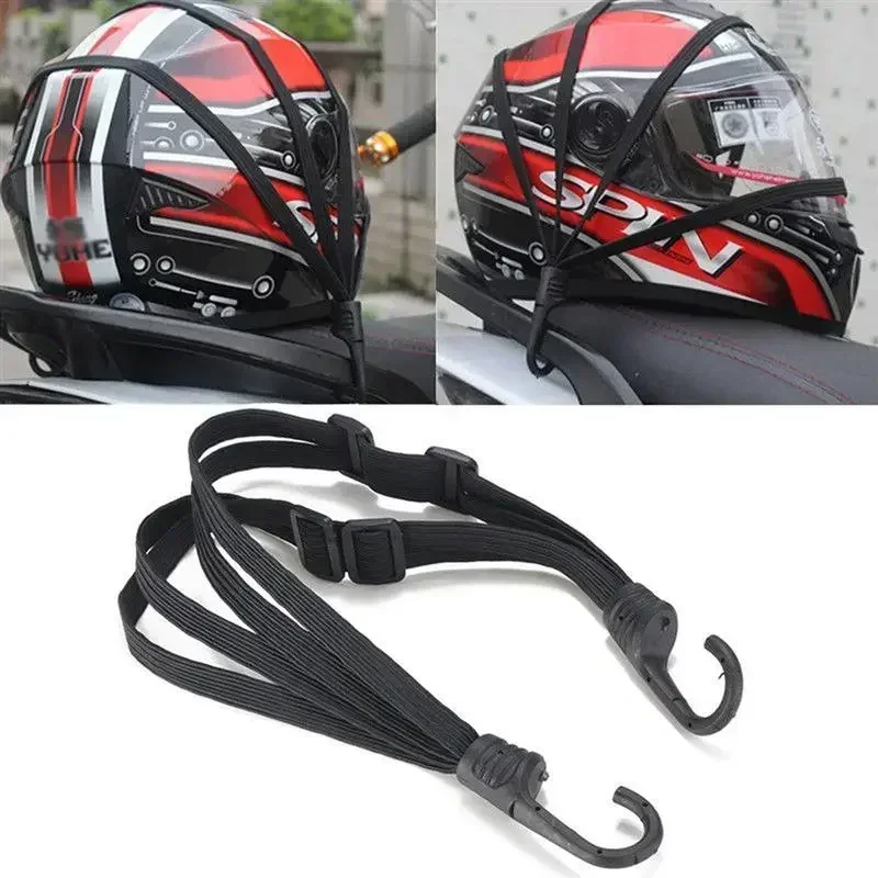 Motorcycle Luggage Strap Universal Moto Helmet Gears Fixed Elastic Buckle Rope High-Strength Retractable Protective Luggage Net