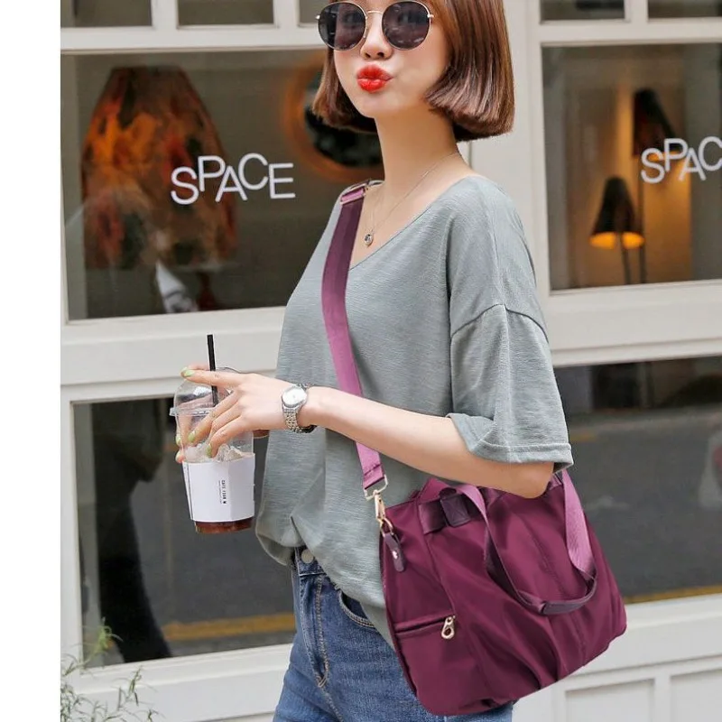 New Style Multi-pocket Tote Bag Commuting Crossbody Bag Fashion All-match Portable One Shoulder Mother Nylon Bag