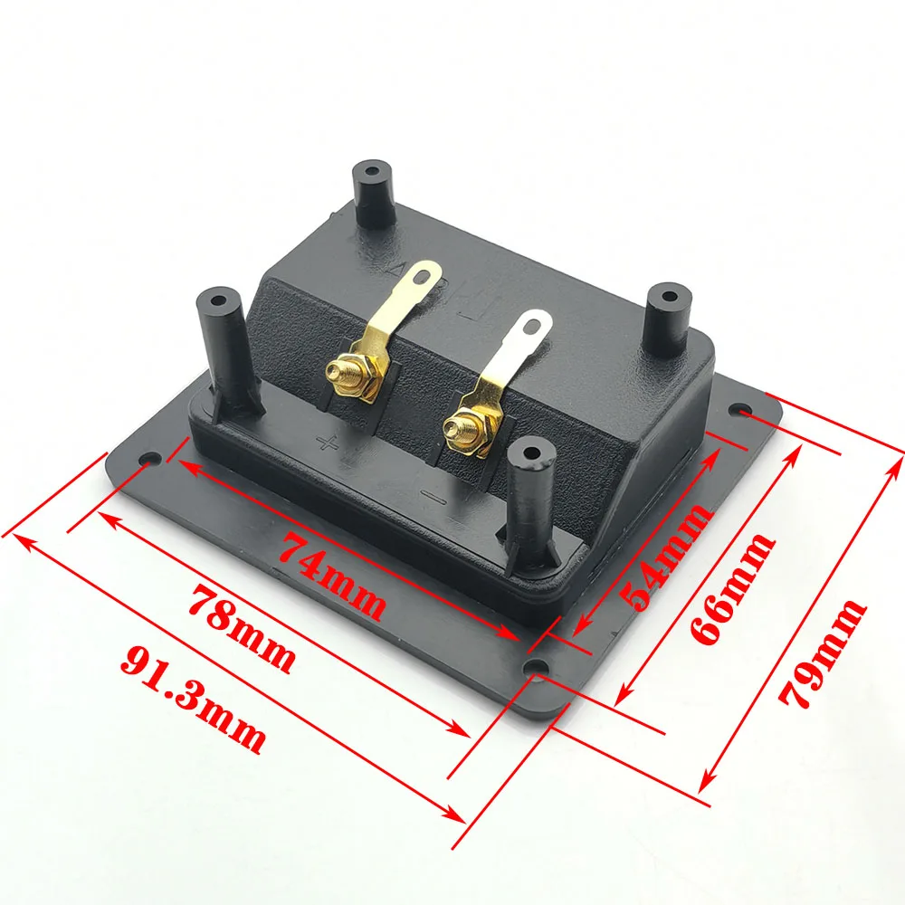 Conector de abrazadera de cableado de cobre puro 303 de 2 posiciones, caja de conexiones Rectangular, enchufe Banana, poste de encuadernación de altavoz de Audio