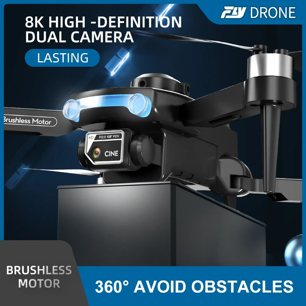 جديد F169 8K HD كاميرا مزدوجة درون WIFI FPV RC الطائرة بدون طيار المهنية الارتفاع عقد أربعة جوانب تجنب العوائق طوي كوادكوبتر