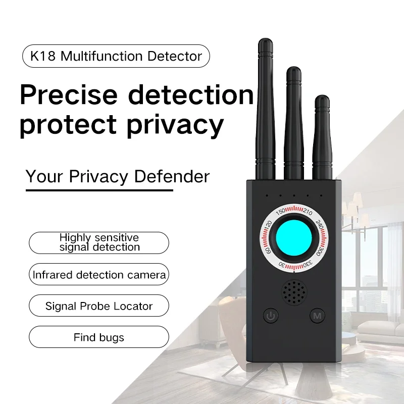 T16 Detector de câmera escondida sem fio, Anti Candid Cam Lens, Proteção de privacidade, RF Signal Scanner, Localizador GPS, Spy Bug, Garget Finder