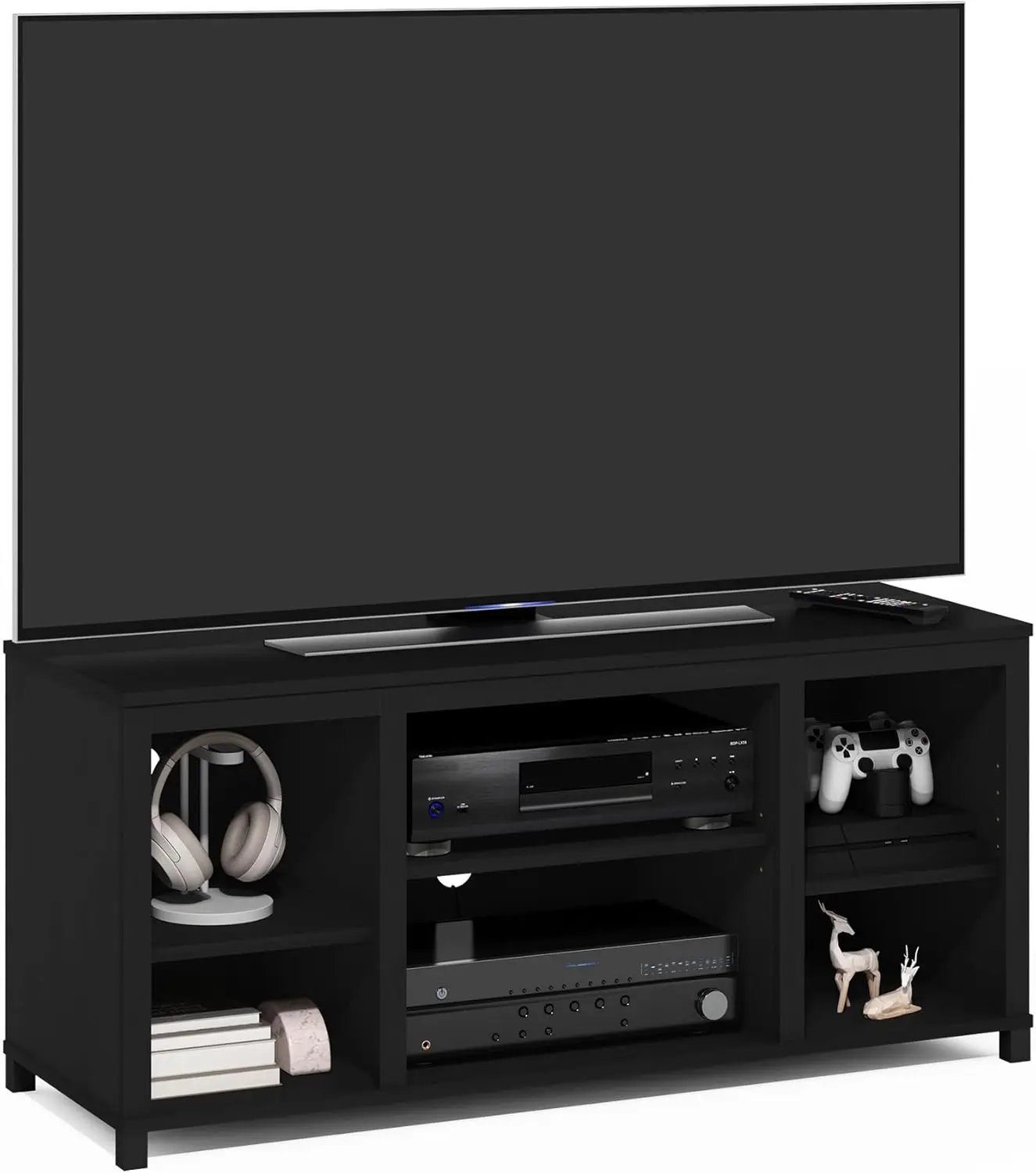 Classic TV Stand for 55-Inch TVs with Shelves, Entertainment Center for Living Room and Bedroom