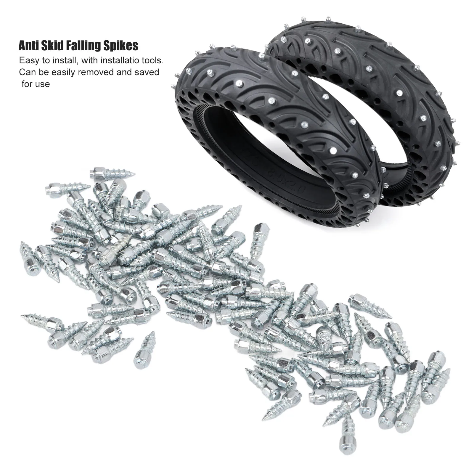 

4x12mm Snow Tire Studs 100Pcs Anti Skid Falling Wheel Tyre Spikes for Car Snowmobile Motorcycle Scooter Anti Slip Screw Stud