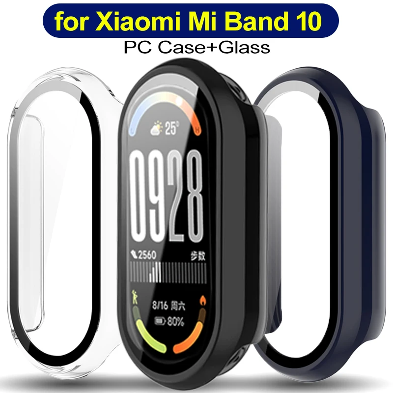 Чехол-пленка для Xiaomi Band 10 9 7 6 5 4 3 с защитной пленкой для экрана Противоударный защитный чехол для часов Mi Band 10 9 6 7 NFC