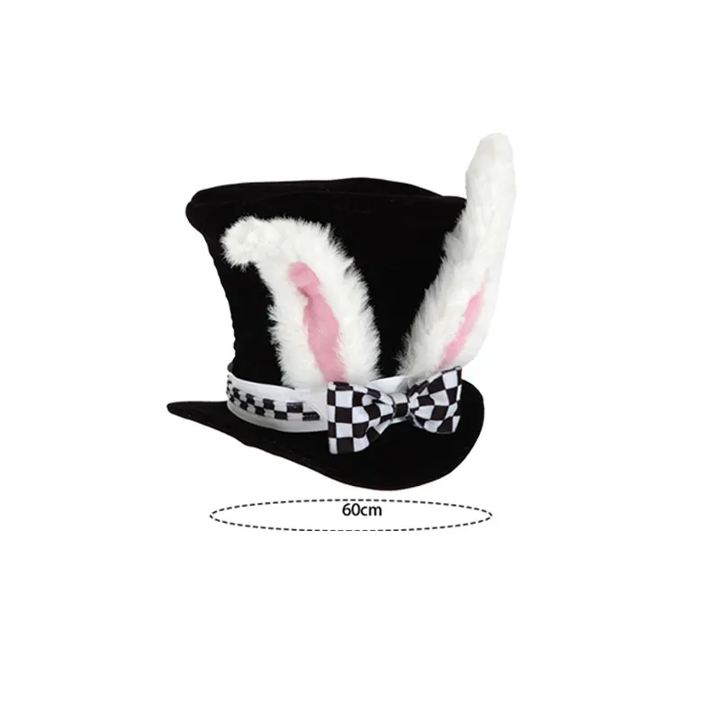 Pesenar ชุดกระต่ายสีขาวปาร์ตี้อีสเตอร์แบบครบชุดอุปกรณ์เสริมเครื่องแต่งกายกระต่ายหมวกตกแต่งบ้า