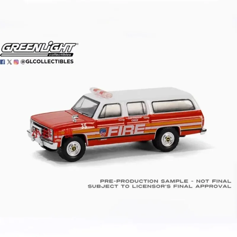 

Greenlight масштаб 1:64 1991, пригородный пожарный грузовик, модель автомобиля из сплава, классический сувенир для взрослых, подарок, статический дисплей