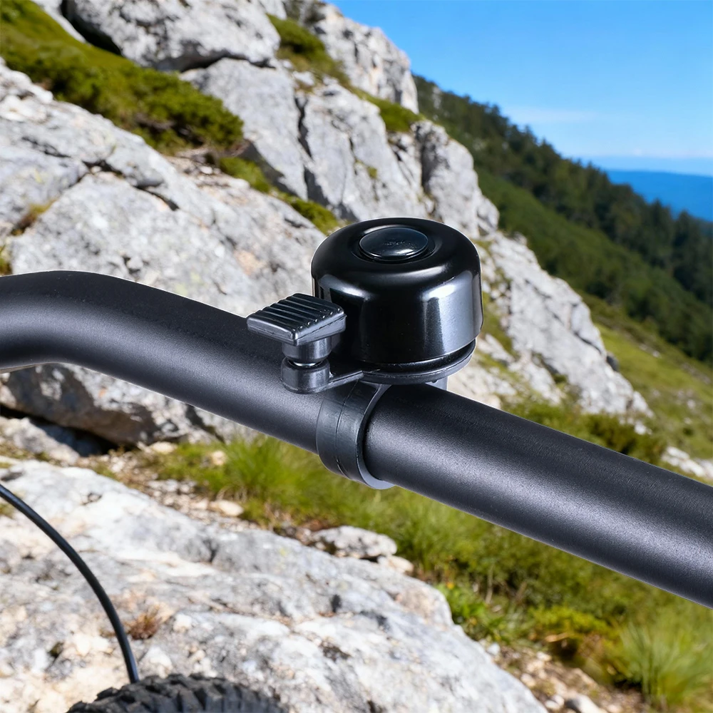 Funsea دراجة جرس الصلب للسلامة الدراجات المقود حلقة الدراجة الملحقات صغيرة الحجم قاعدة بلاستيكية منفذ إنذار الصوت العنصر